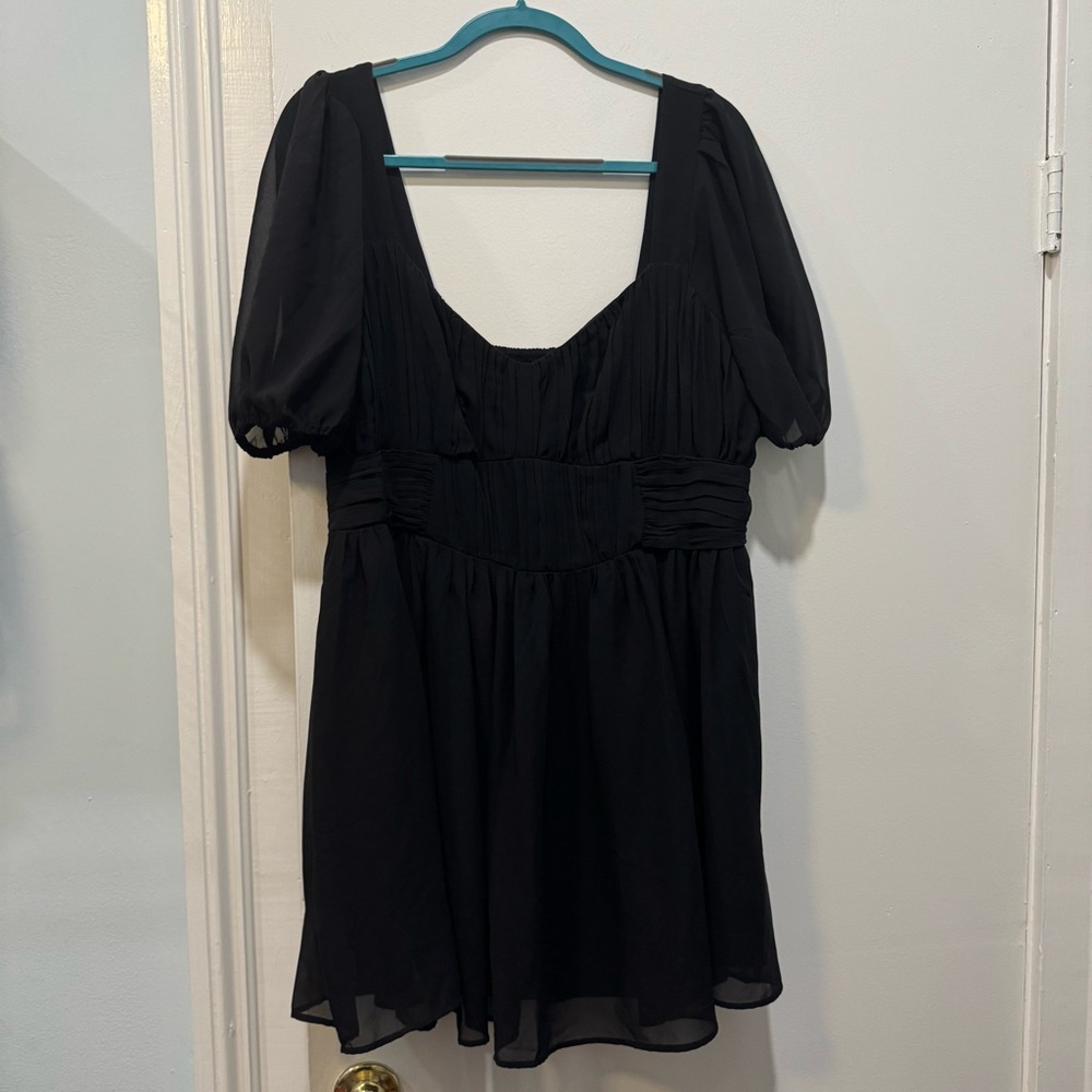 Abercrombie Short Sleeve Black Mini Dresss